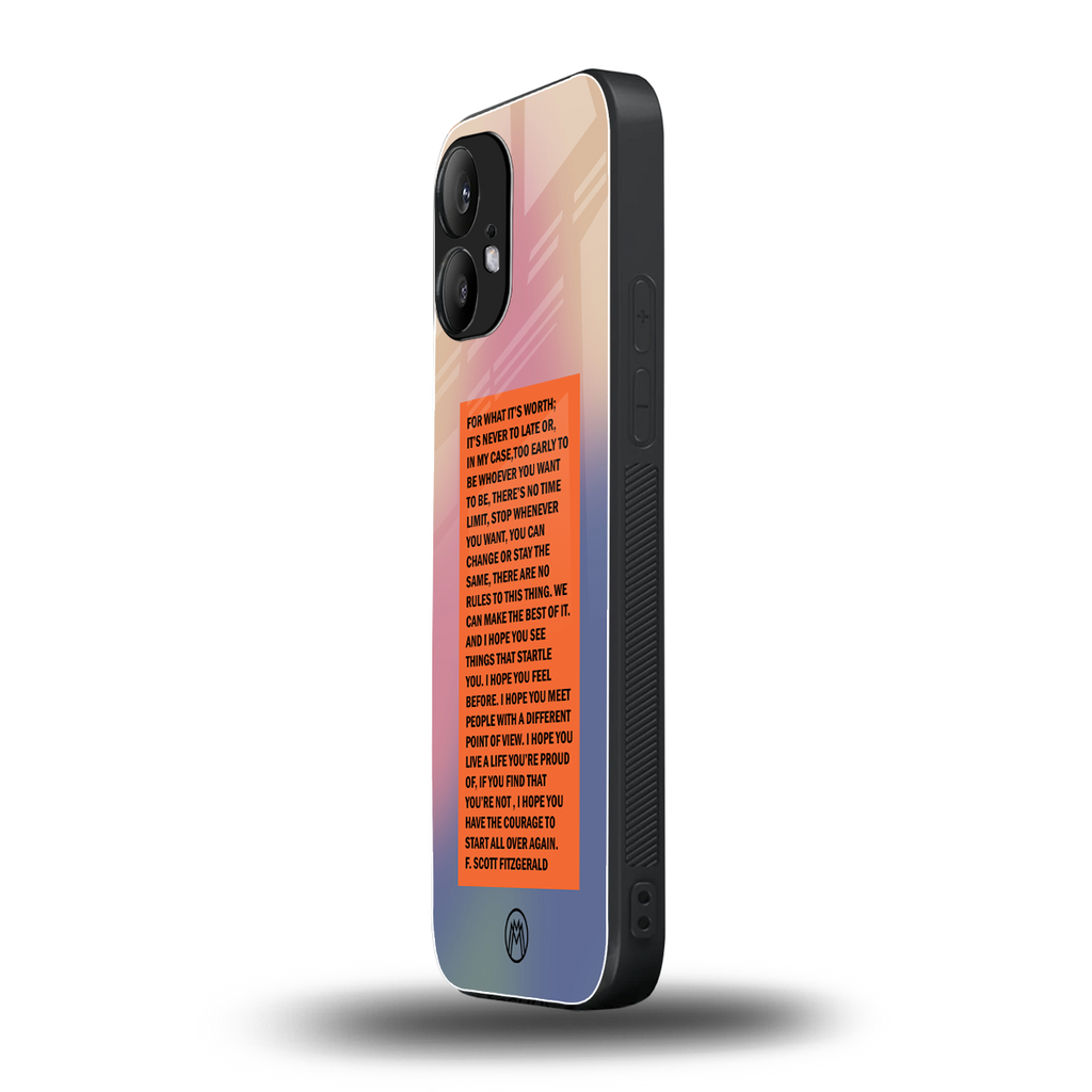 for what it's worth back phone cover | glass case for nothing phone 2