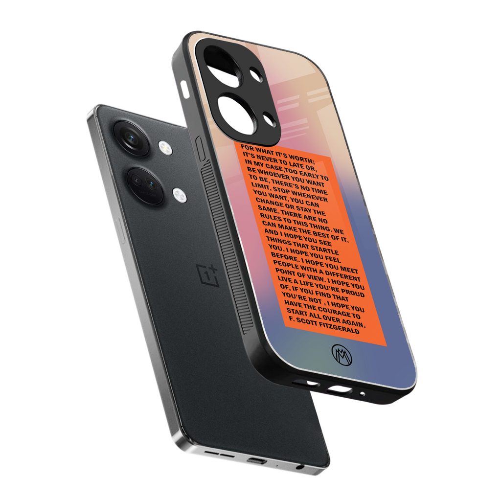 for what it's worth back phone cover | glass case for oneplus nord 3