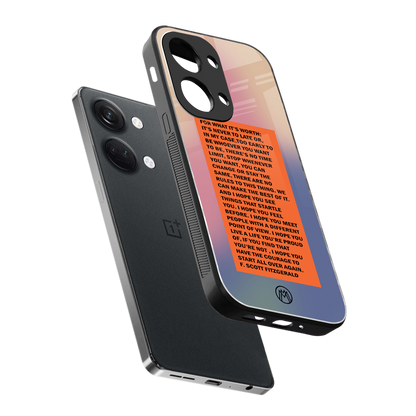 for what it's worth back phone cover | glass case for oneplus nord 3
