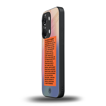 for what it's worth back phone cover | glass case for oneplus nord 3