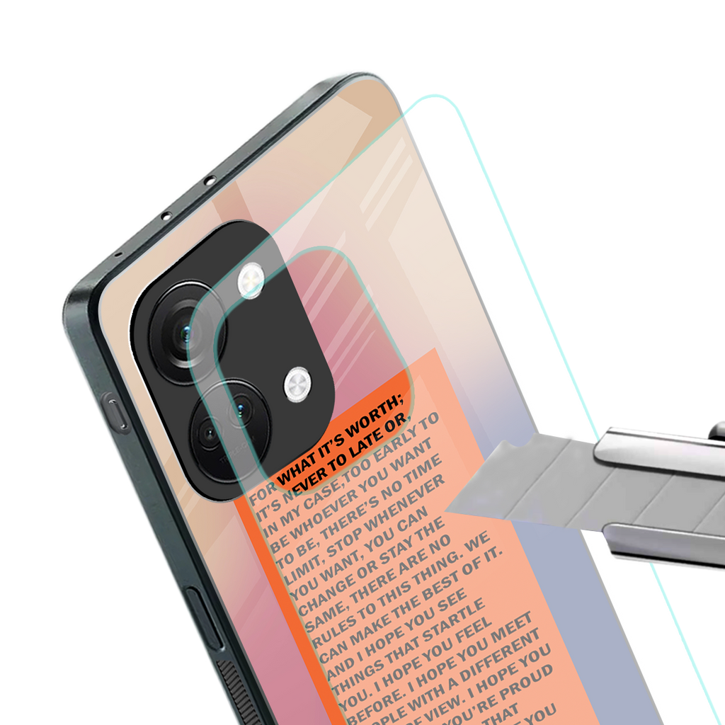 for what it's worth back phone cover | glass case for oneplus nord 3