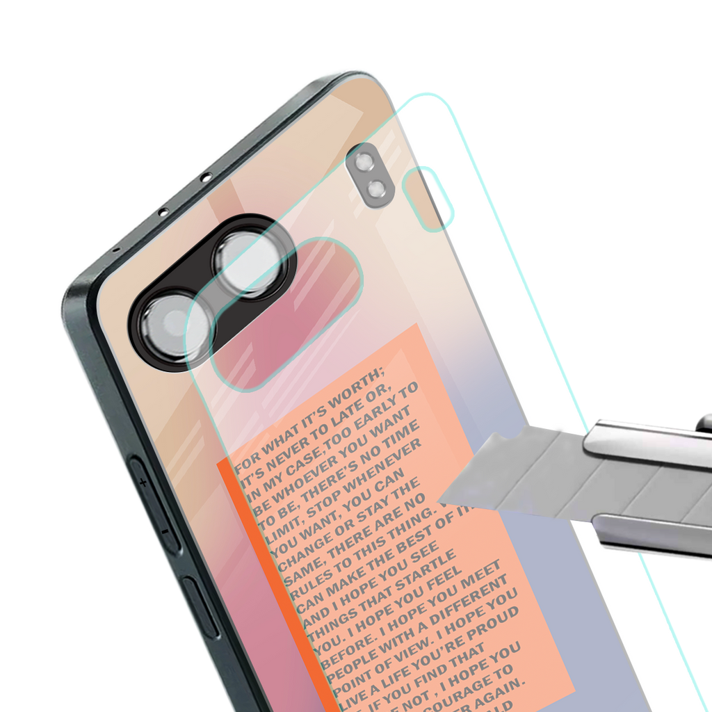 for what it's worth back phone cover | glass case for oneplus nord 4