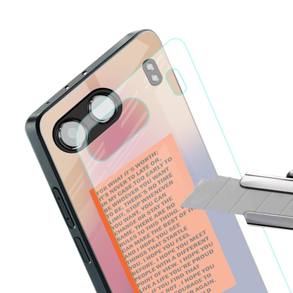 for what it's worth back phone cover | glass case for oneplus nord 4