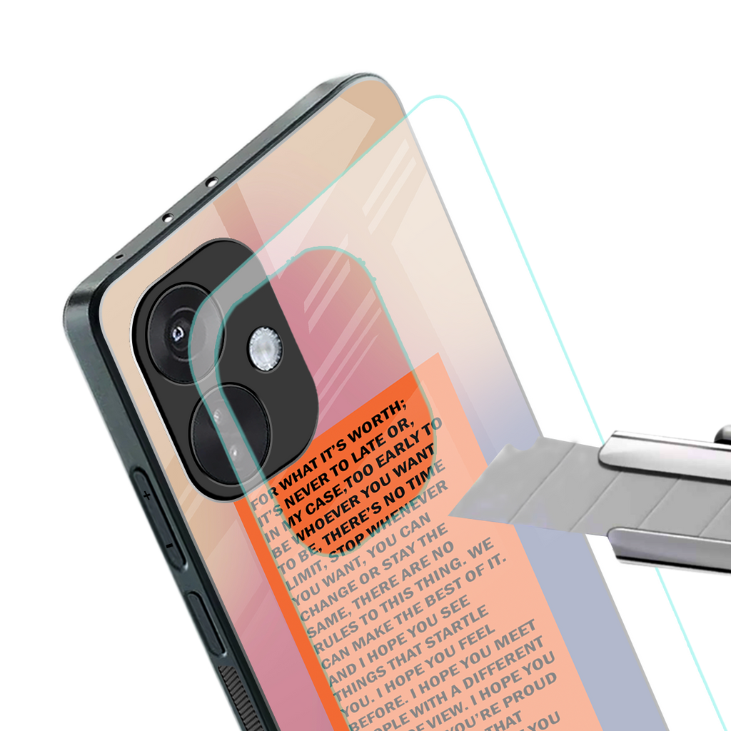 for what it's worth back phone cover | glass case for oneplus nord ce 3