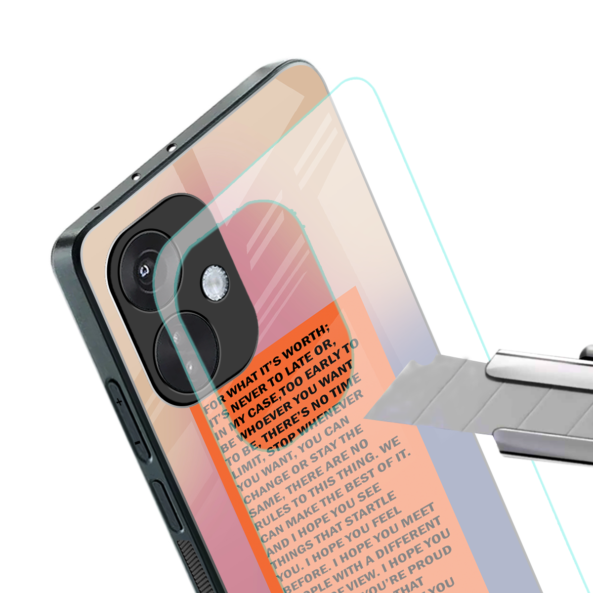 for what it's worth back phone cover | glass case for oneplus nord ce 3