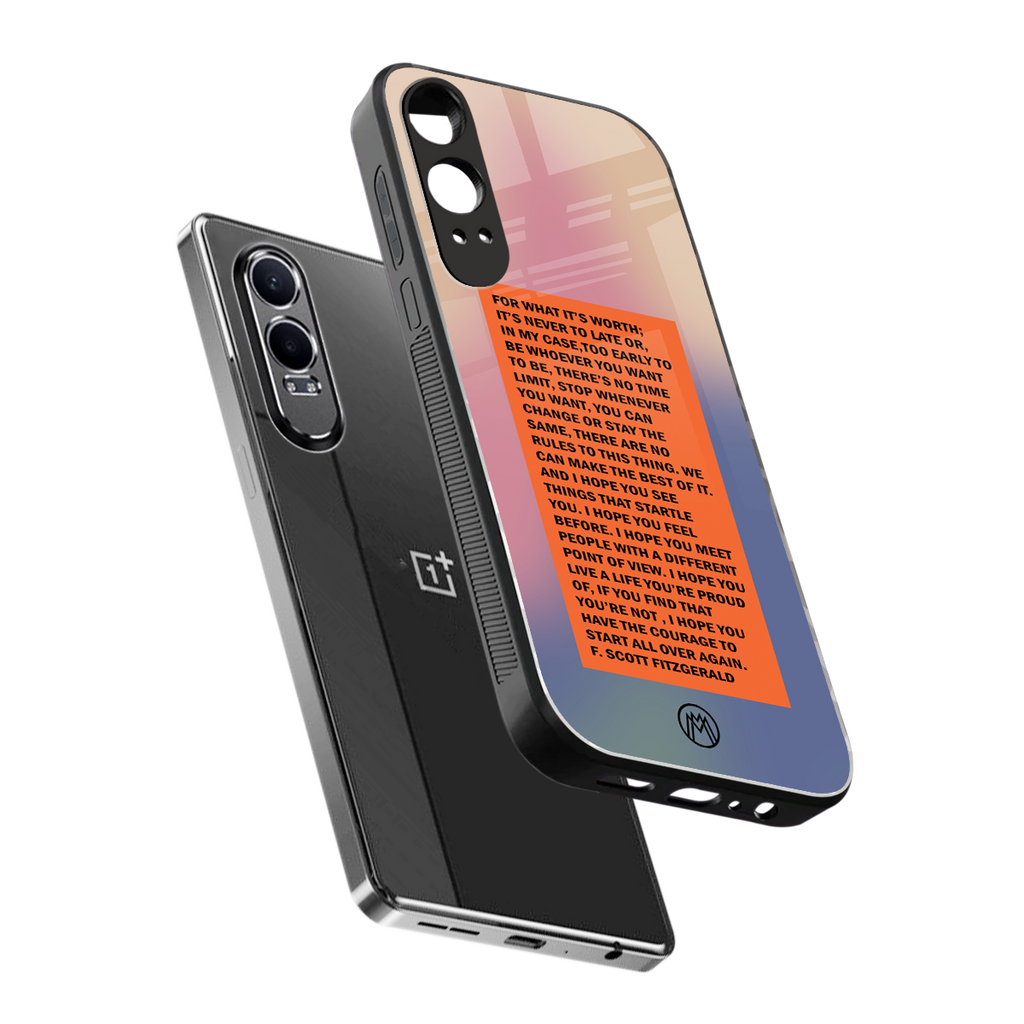for what it's worth back phone cover | glass case for oneplus nord ce 4 lite