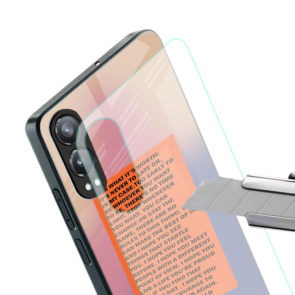 for what it's worth back phone cover | glass case for oneplus nord ce 4 lite