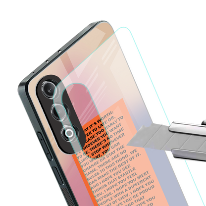 for what it's worth back phone cover | glass case for oneplus nord ce 4