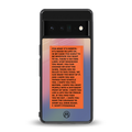 for what it's worth back phone cover | glass case for google pixel 6 pro