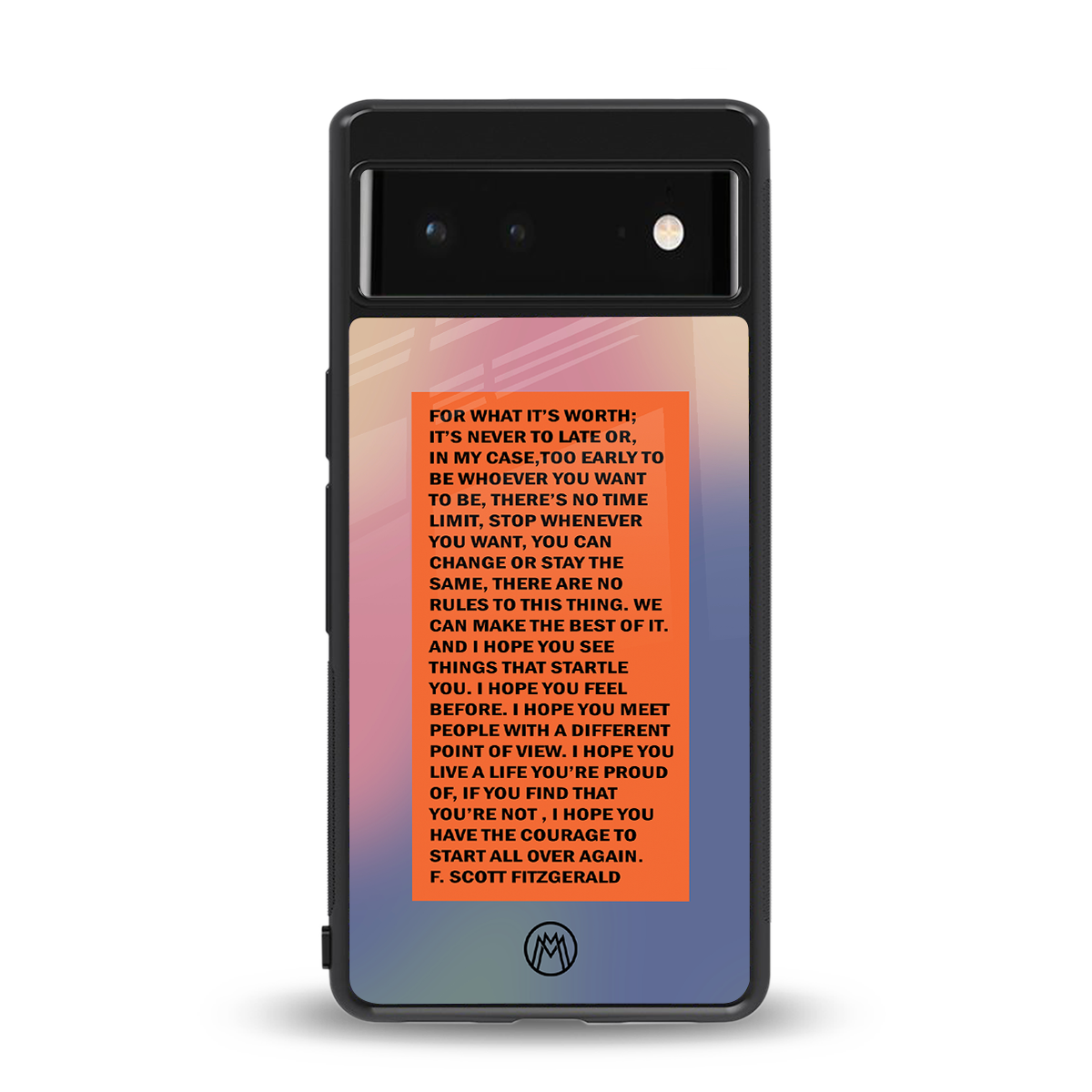for what it's worth back phone cover | glass case for Google Pixel 6A