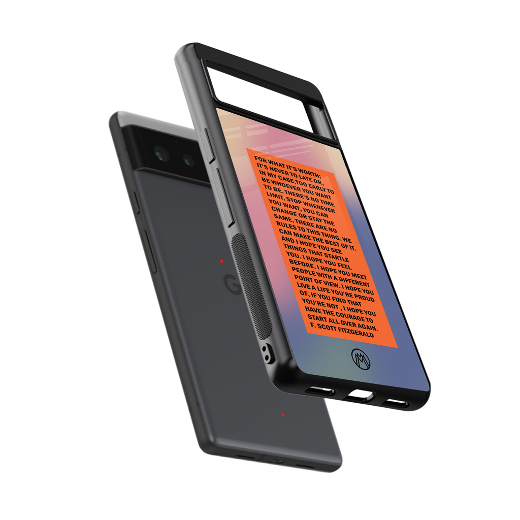 for what it's worth back phone cover | glass case for google pixel 6