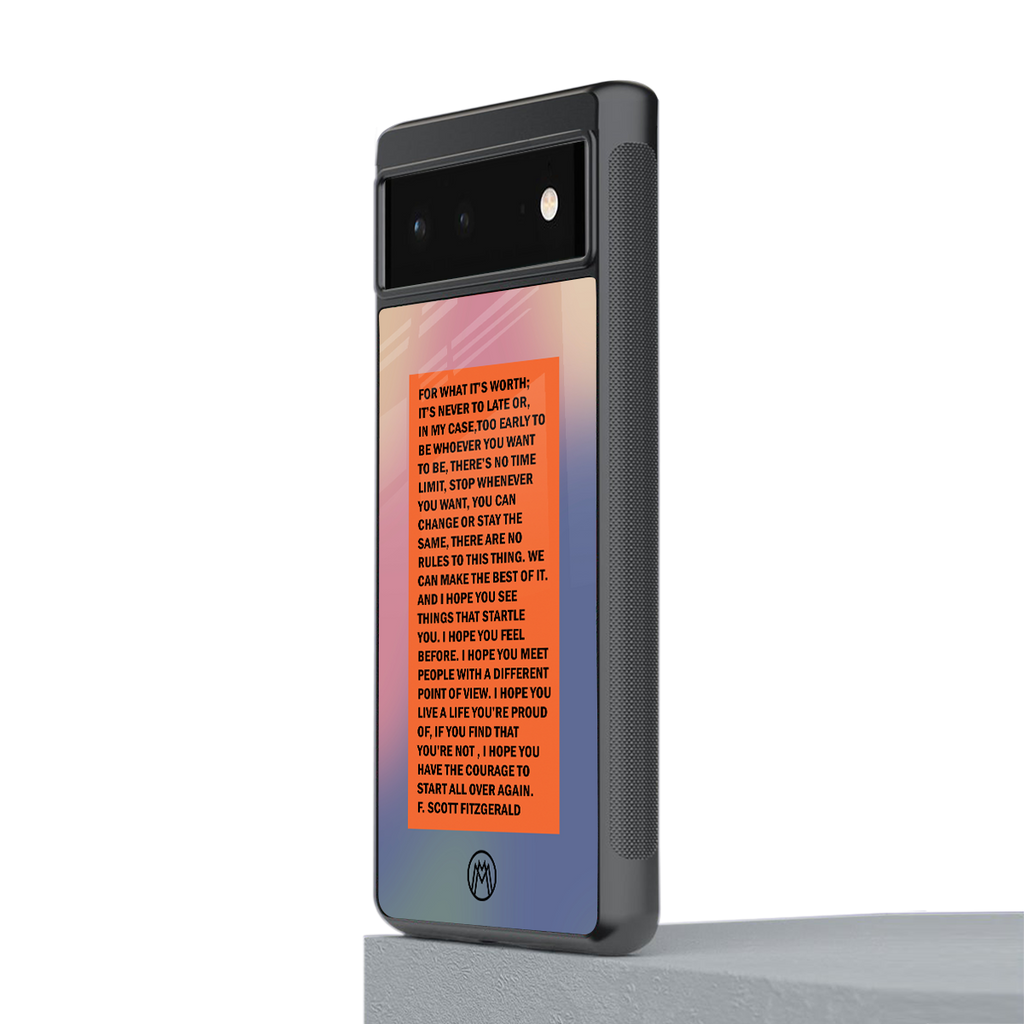 for what it's worth back phone cover | glass case for google pixel 6