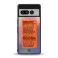 for what it's worth back phone cover | glass case for google pixel 7 pro