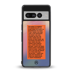 for what it's worth back phone cover | glass case for google pixel 7 pro