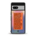 for what it's worth back phone cover | glass case for Google Pixel 7