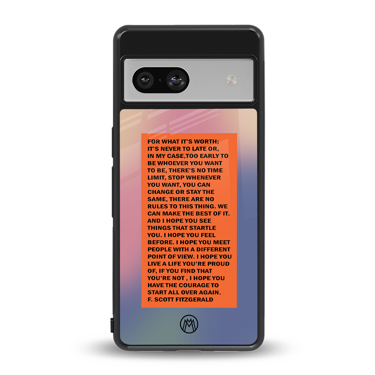 for what it's worth back phone cover | glass case for Google Pixel 7A