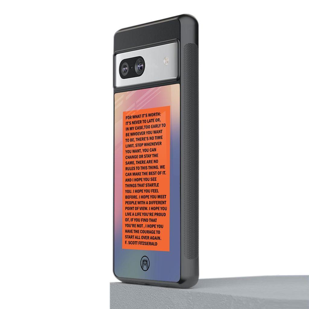 for what it's worth back phone cover | glass case for Google Pixel 7