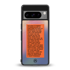for what it's worth back phone cover | glass case for google pixel 8 pro