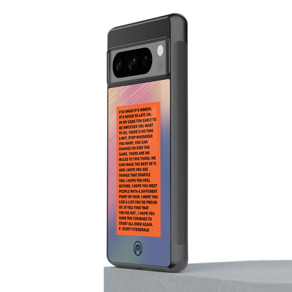 for what it's worth back phone cover | glass case for google pixel 8 pro