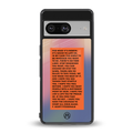 for what it's worth back phone cover | glass case for Google Pixel 8
