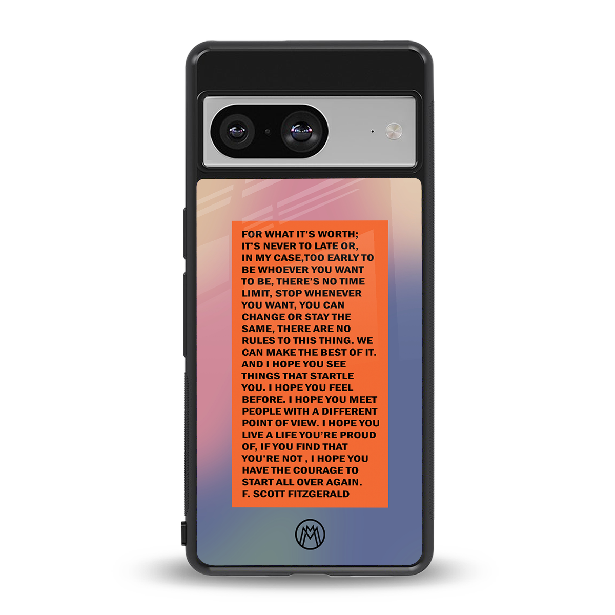 for what it's worth back phone cover | glass case for Google Pixel 8