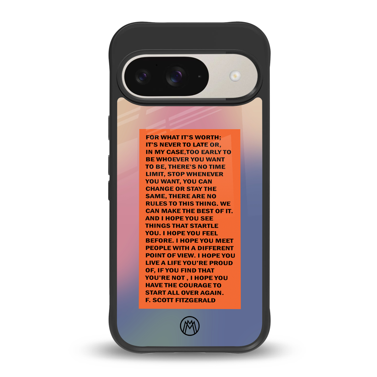 for what it's worth back phone cover | glass case for google pixel 9