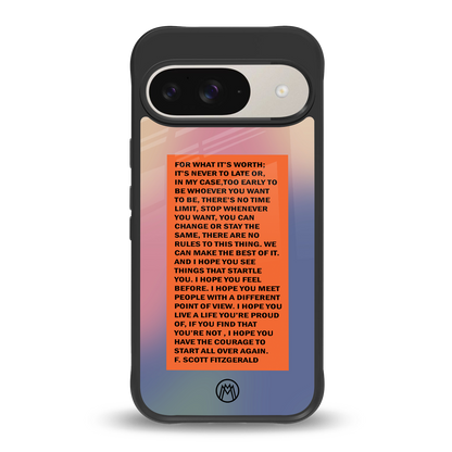 for what it's worth back phone cover | glass case for google pixel 9