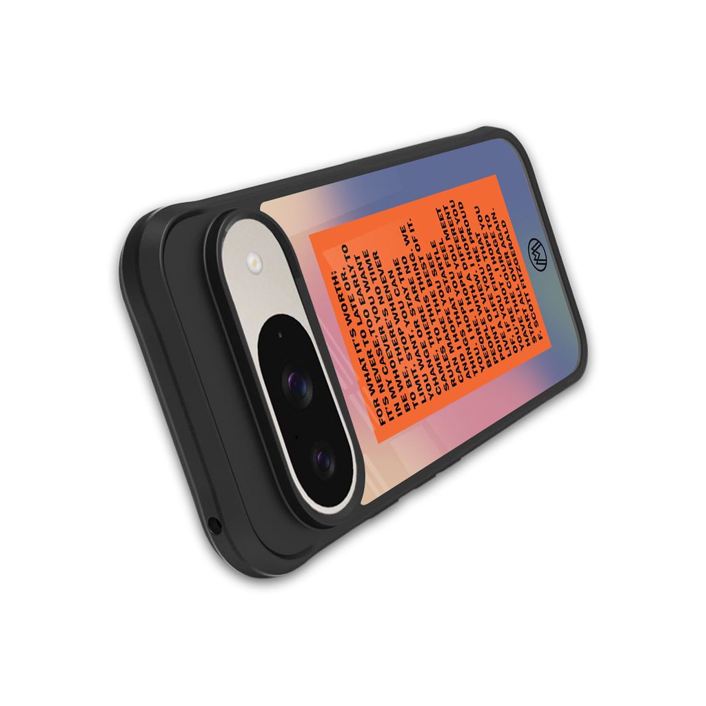 for what it's worth back phone cover | glass case for google pixel 9