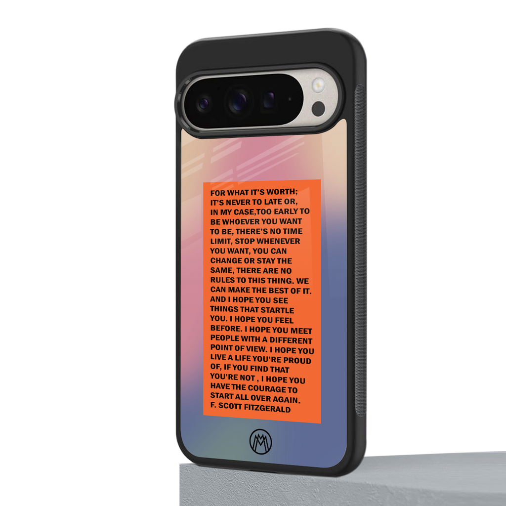 for what it's worth back phone cover | glass case for google pixel 9 pro