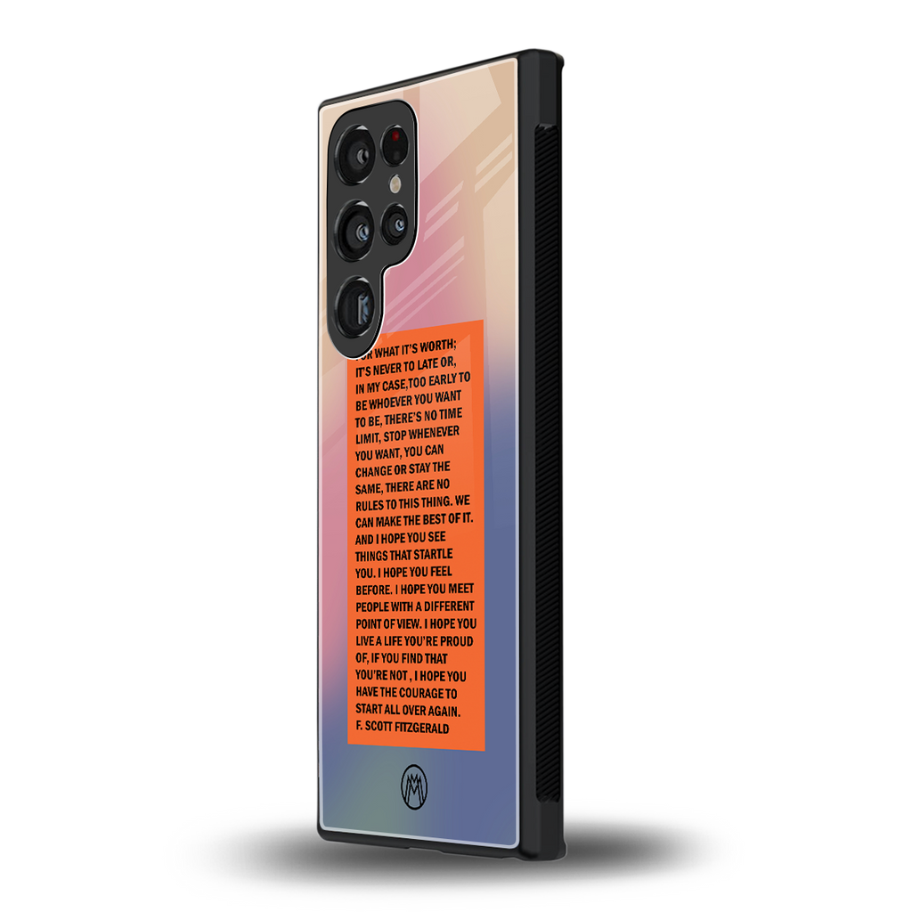 for what it's worth back phone cover | glass case for samsung galaxy s23 ultra