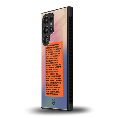 for what it's worth back phone cover | glass case for samsung galaxy s23 ultra