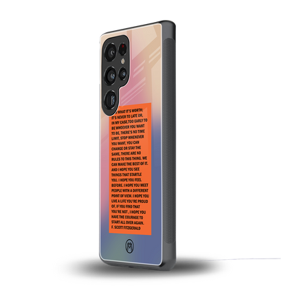for what it's worth back phone cover | glass case for samsung galaxy s25 ultra