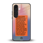 for what it's worth back phone cover | glass case for samsung galaxy s24