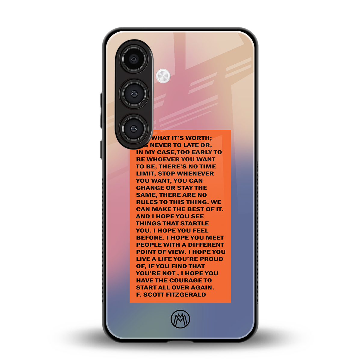 for what it's worth back phone cover | glass case for samsung galaxy s23 plus