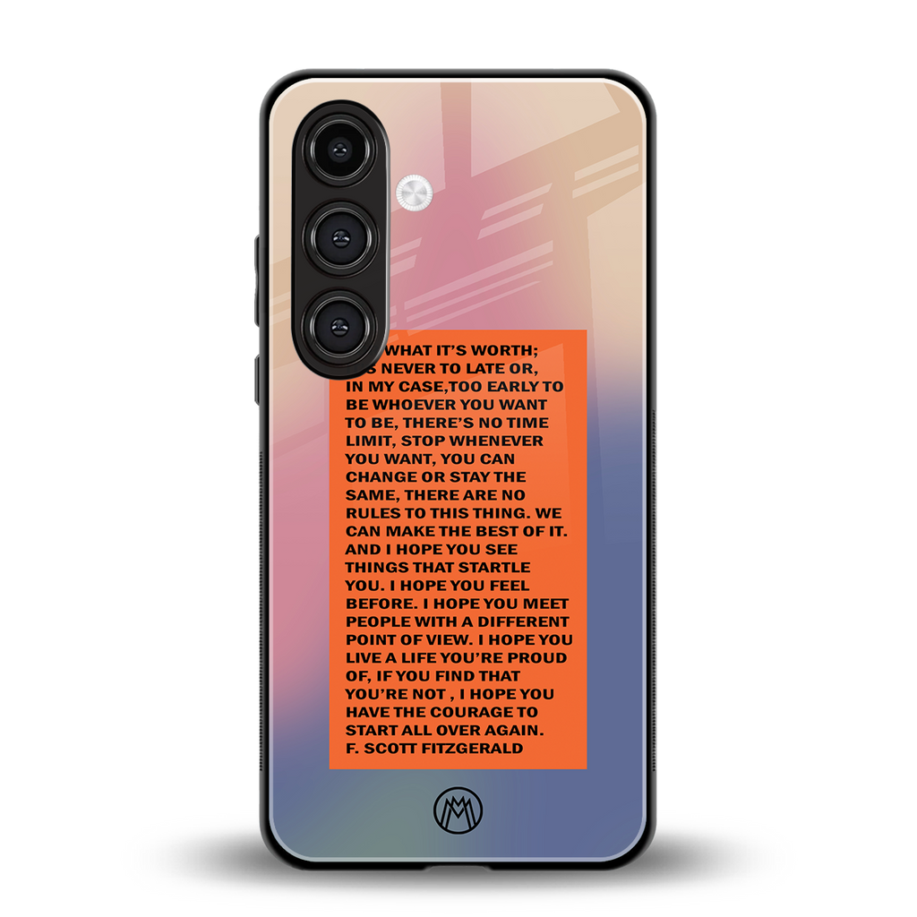 for what it's worth back phone cover | glass case for samsung galaxy s25