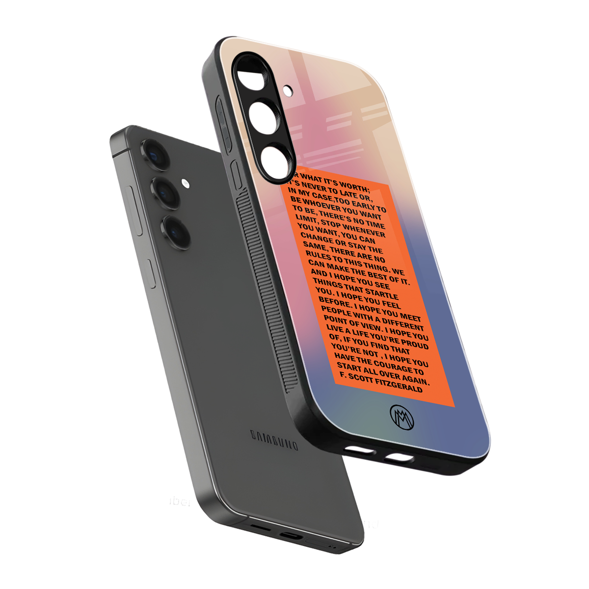 for what it's worth back phone cover | glass case for samsung galaxy s23 plus