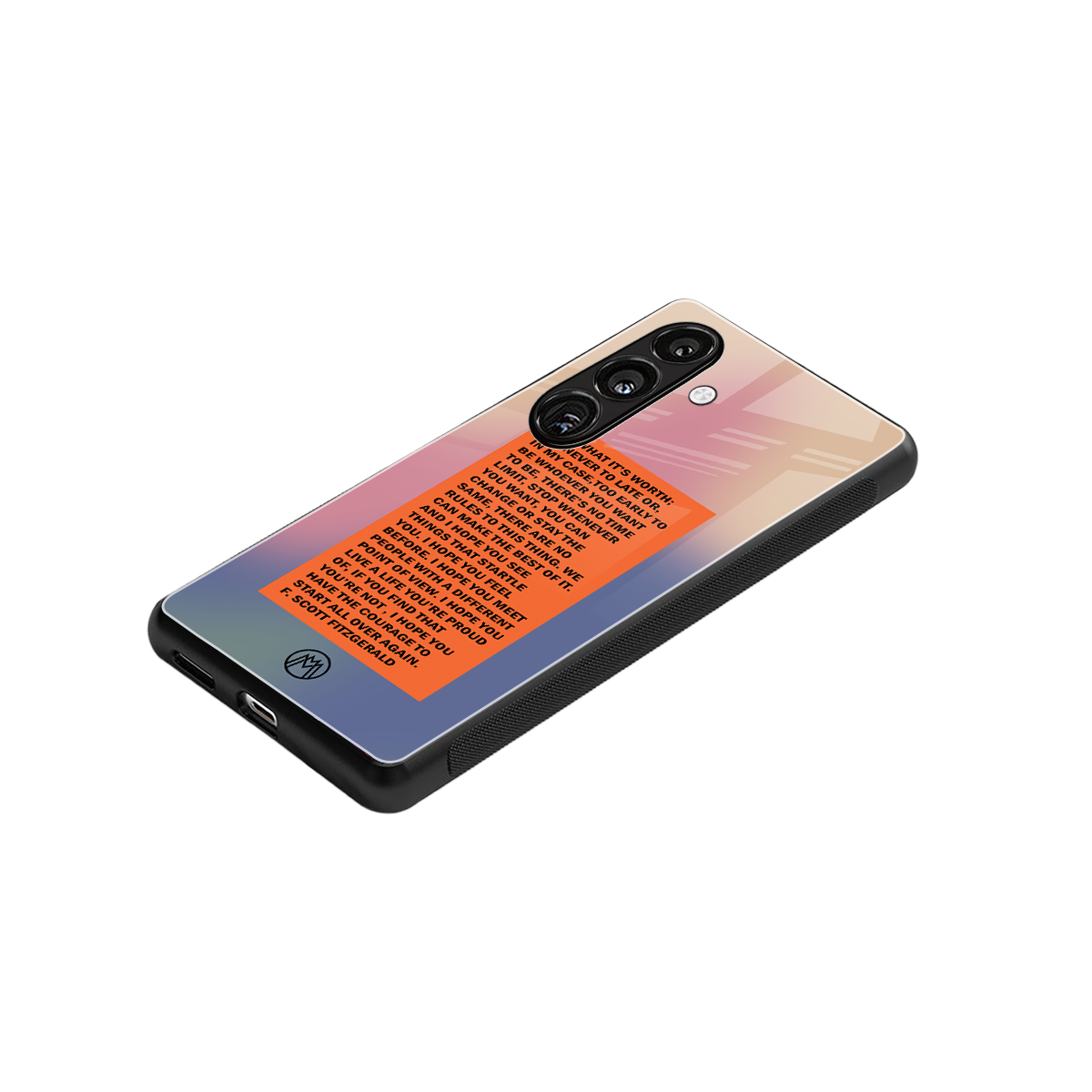 for what it's worth back phone cover | glass case for samsung galaxy s23 plus