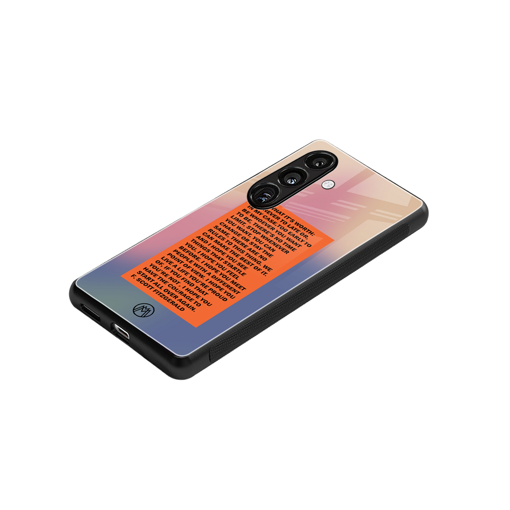 for what it's worth back phone cover | glass case for samsung galaxy s25