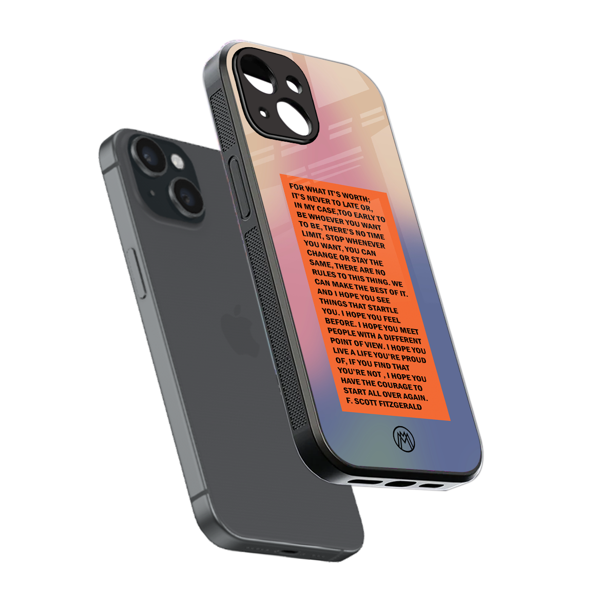for what it's worth back phone cover | glass case for iphone 15