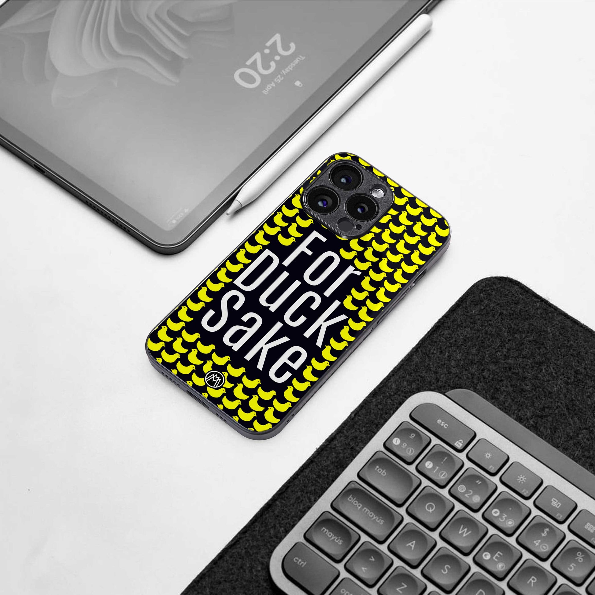 for duck sake back phone cover | glass case for iphone 13 pro max