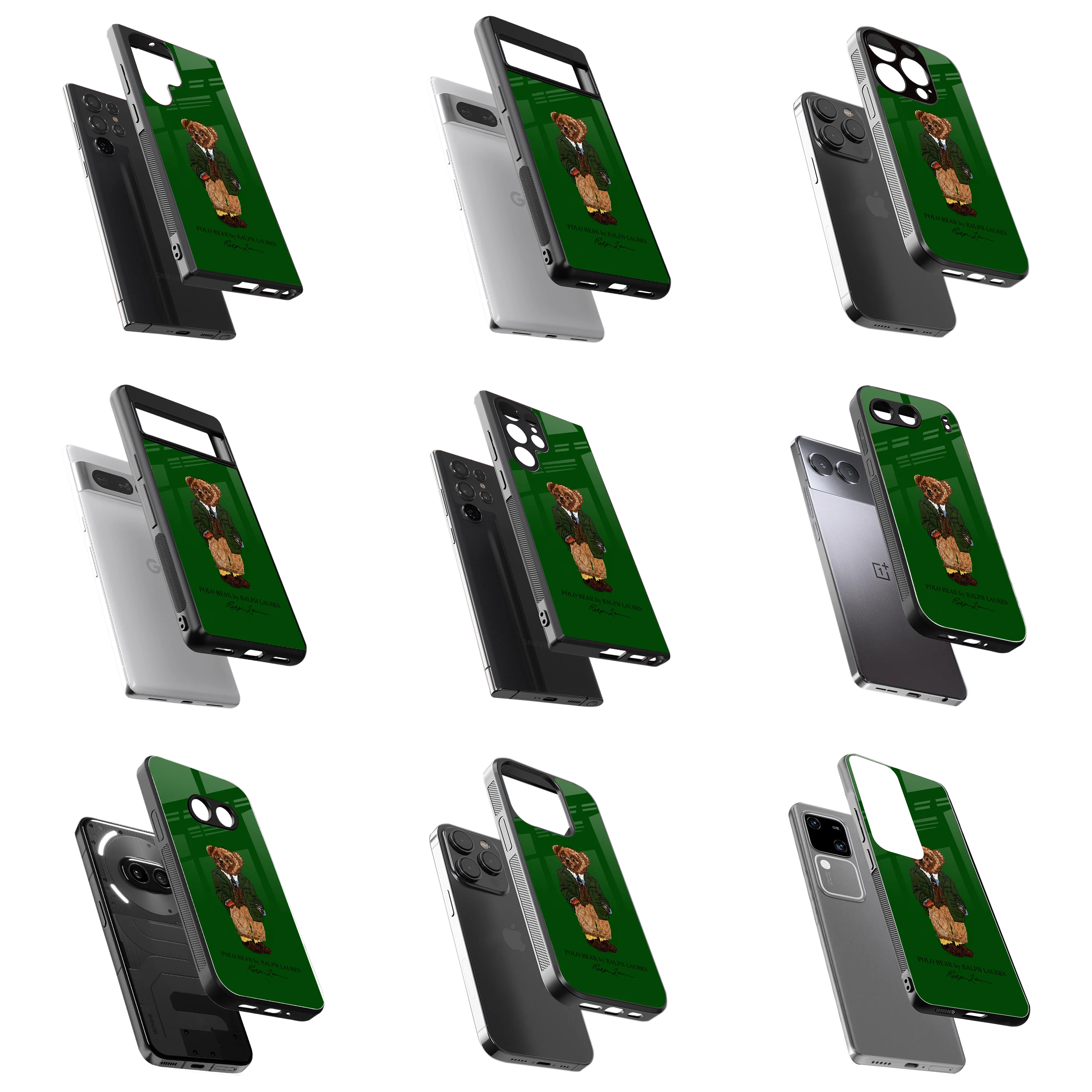 Durable Glass Back Mobile Case for iPhone, Samsung, OnePlus, Google Pixel, Redmi, Vivo, Oppo