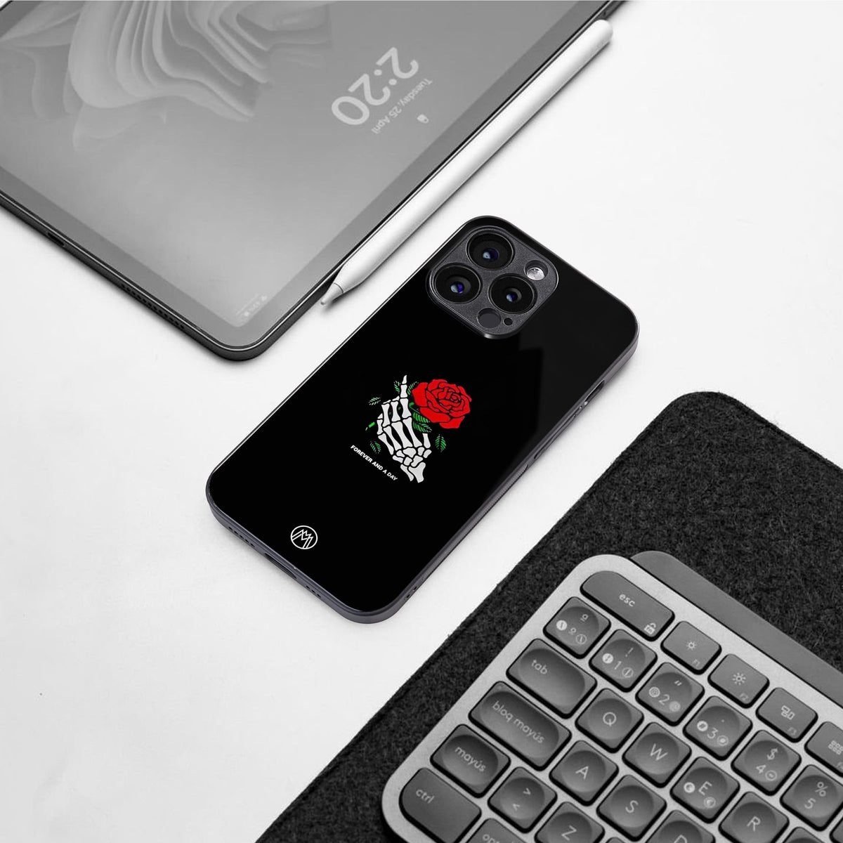 forever and a day back phone cover | glass case for iphone 16 pro