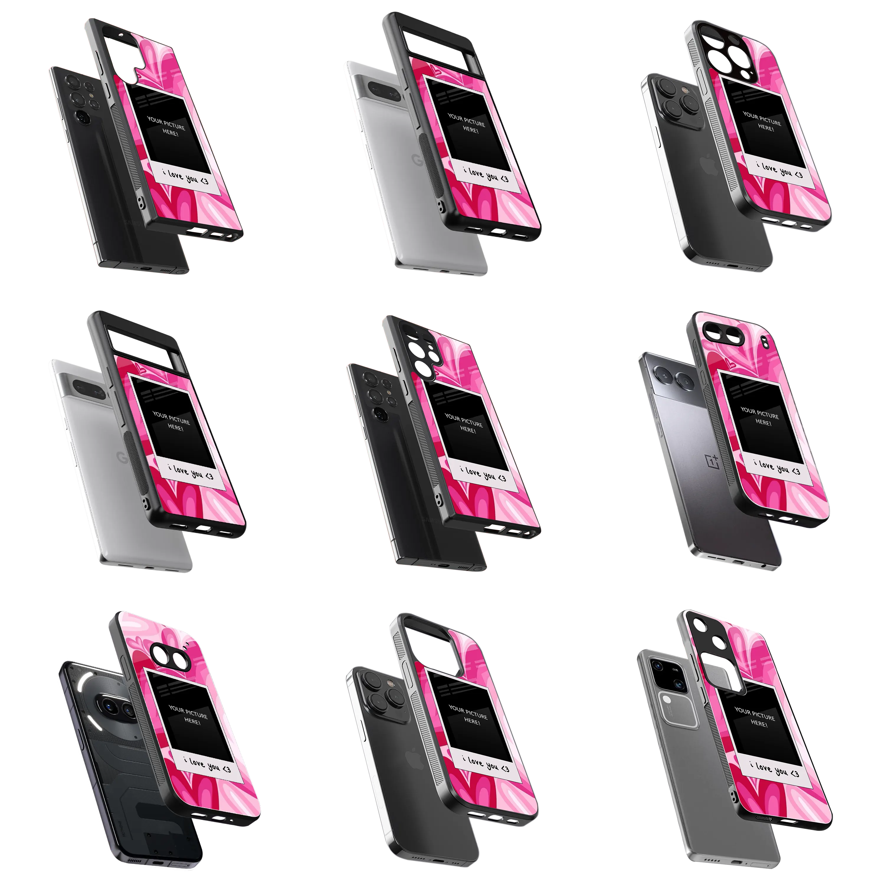 Polaroid Personalised Glass Phone Case