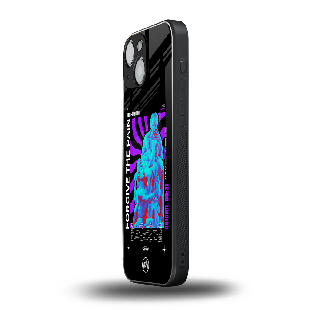 forgive the pain back phone cover | glass case for iphone 13 mini