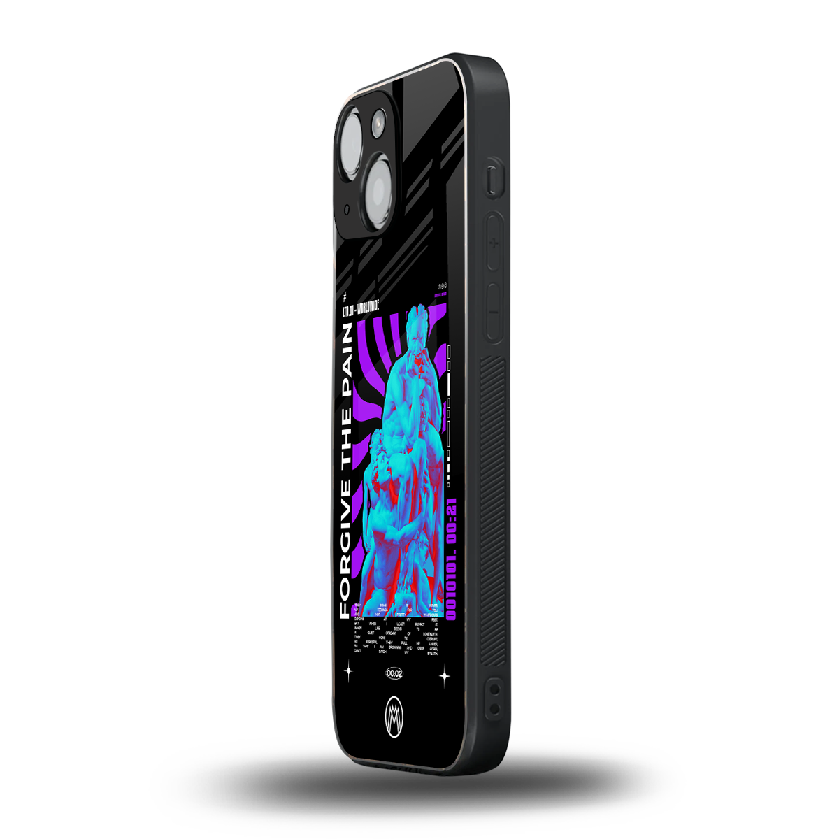 forgive the pain back phone cover | glass case for iphone 13 mini