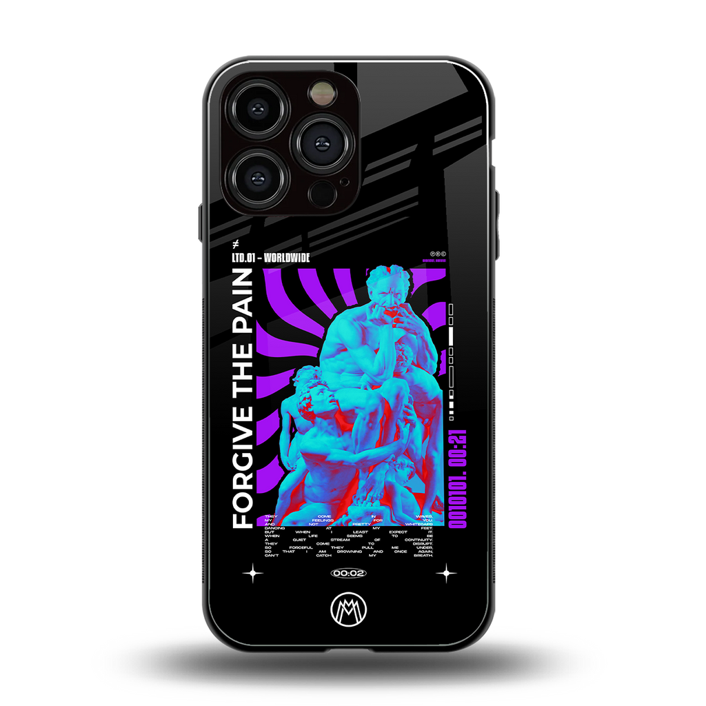 forgive the pain back phone cover | glass case for iphone 13 pro max
