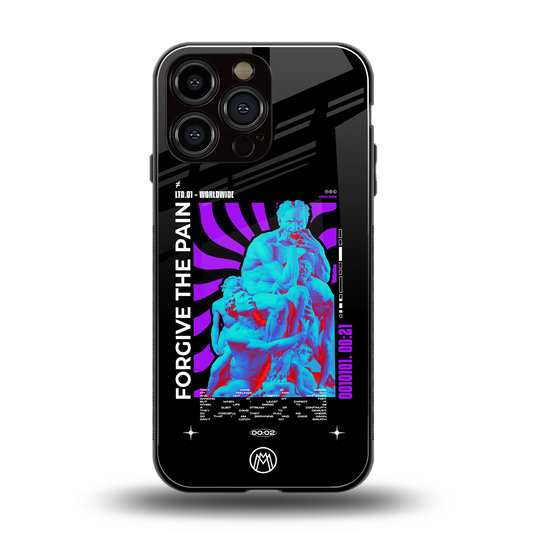forgive the pain back phone cover | glass case for iphone 13 pro max