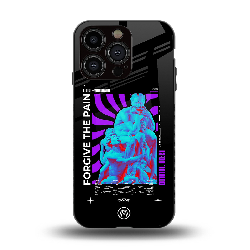forgive the pain back phone cover | glass case for iphone 13 pro