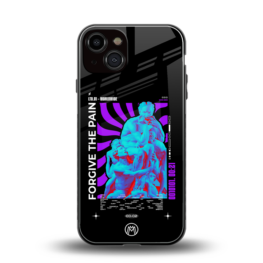 forgive the pain back phone cover | glass case for iphone 13