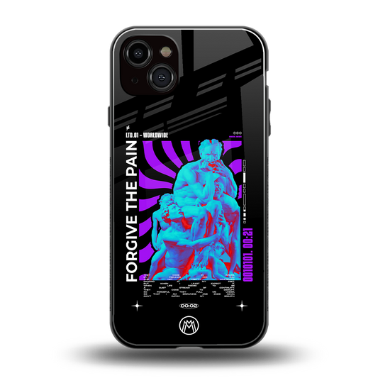 forgive the pain back phone cover | glass case for iphone 14 plus